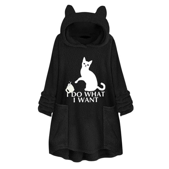 OVERSIZE HOODIE WITH CAT EARS
