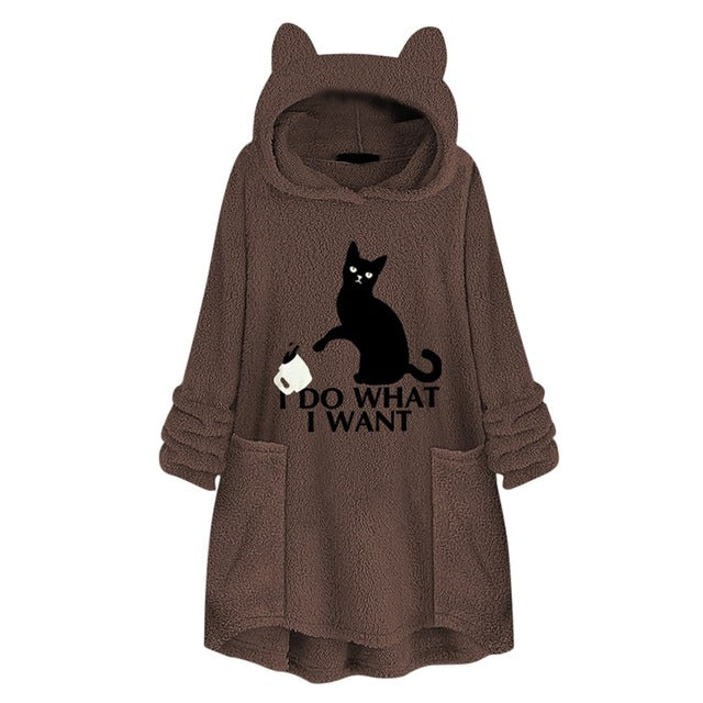 OVERSIZE HOODIE WITH CAT EARS