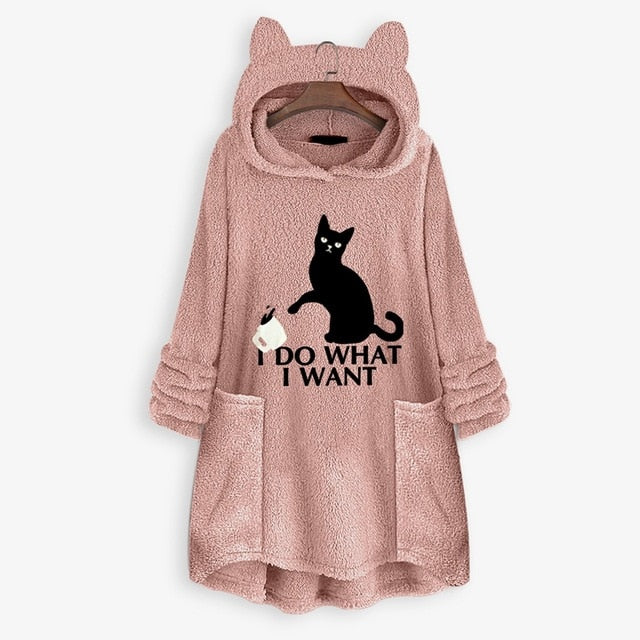 OVERSIZE HOODIE WITH CAT EARS