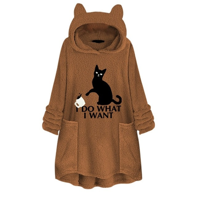 OVERSIZE HOODIE WITH CAT EARS