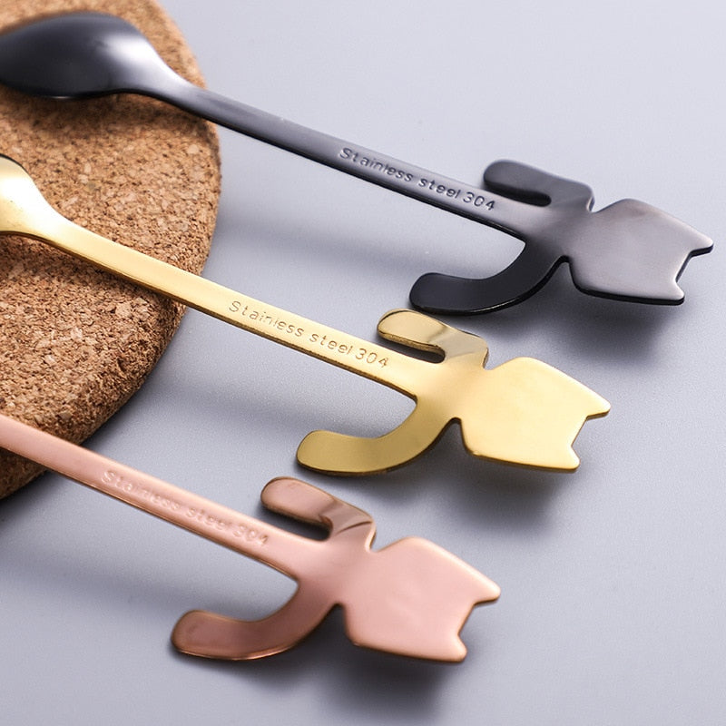 STAINLESS STEEL CAT TEASPOONS