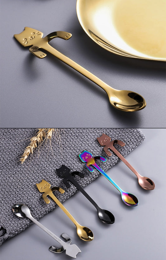 STAINLESS STEEL CAT TEASPOONS