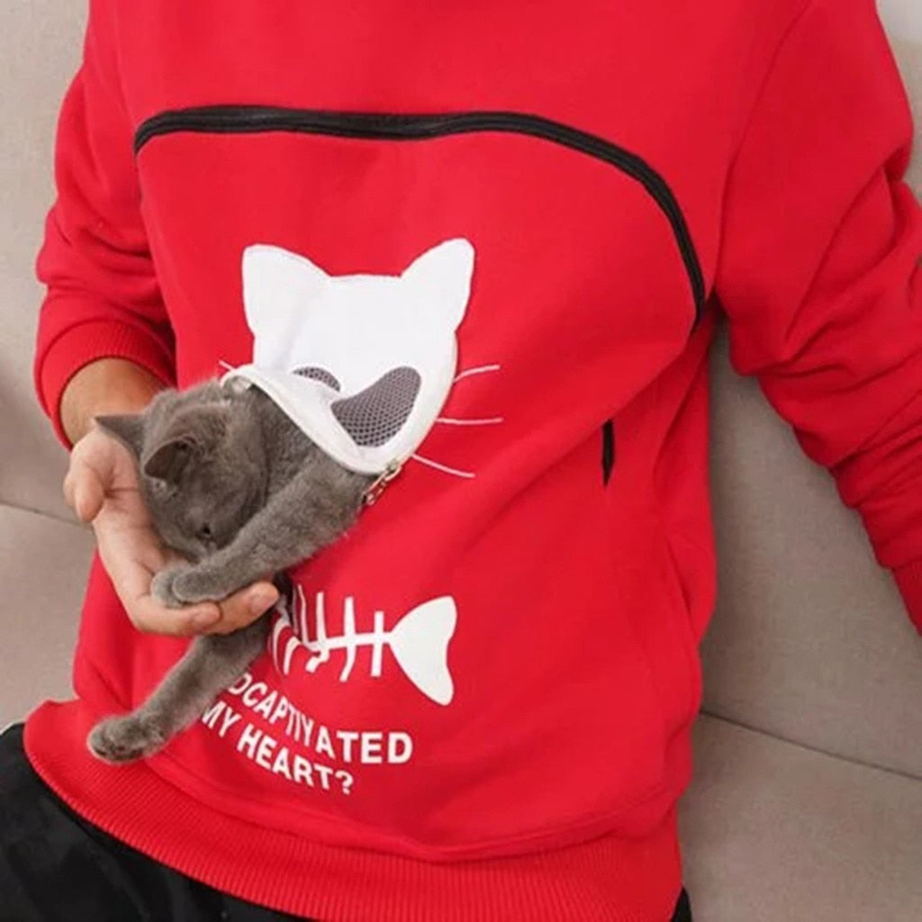 SWEATSHIRT CAT POUCH HOODIE