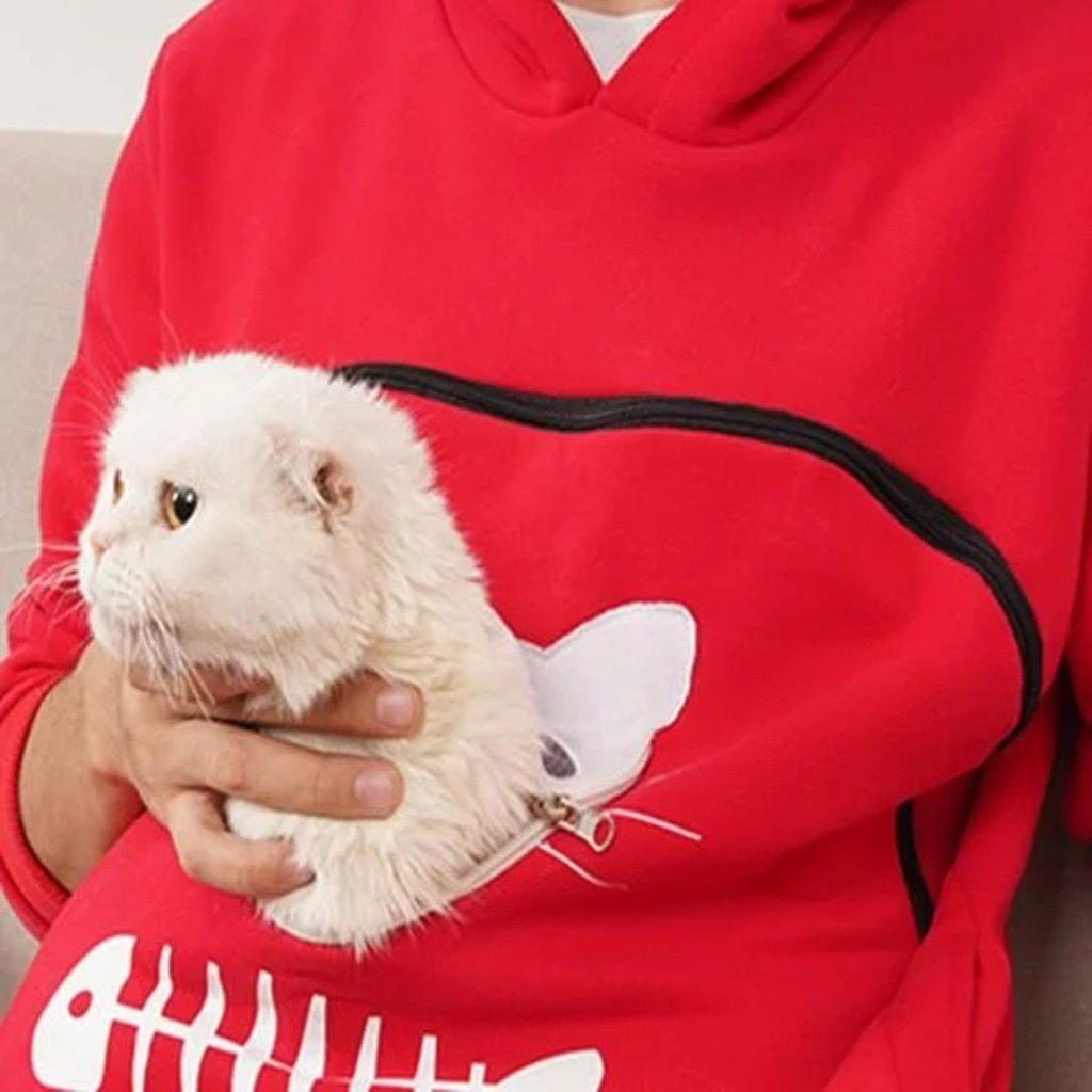SWEATSHIRT CAT POUCH HOODIE