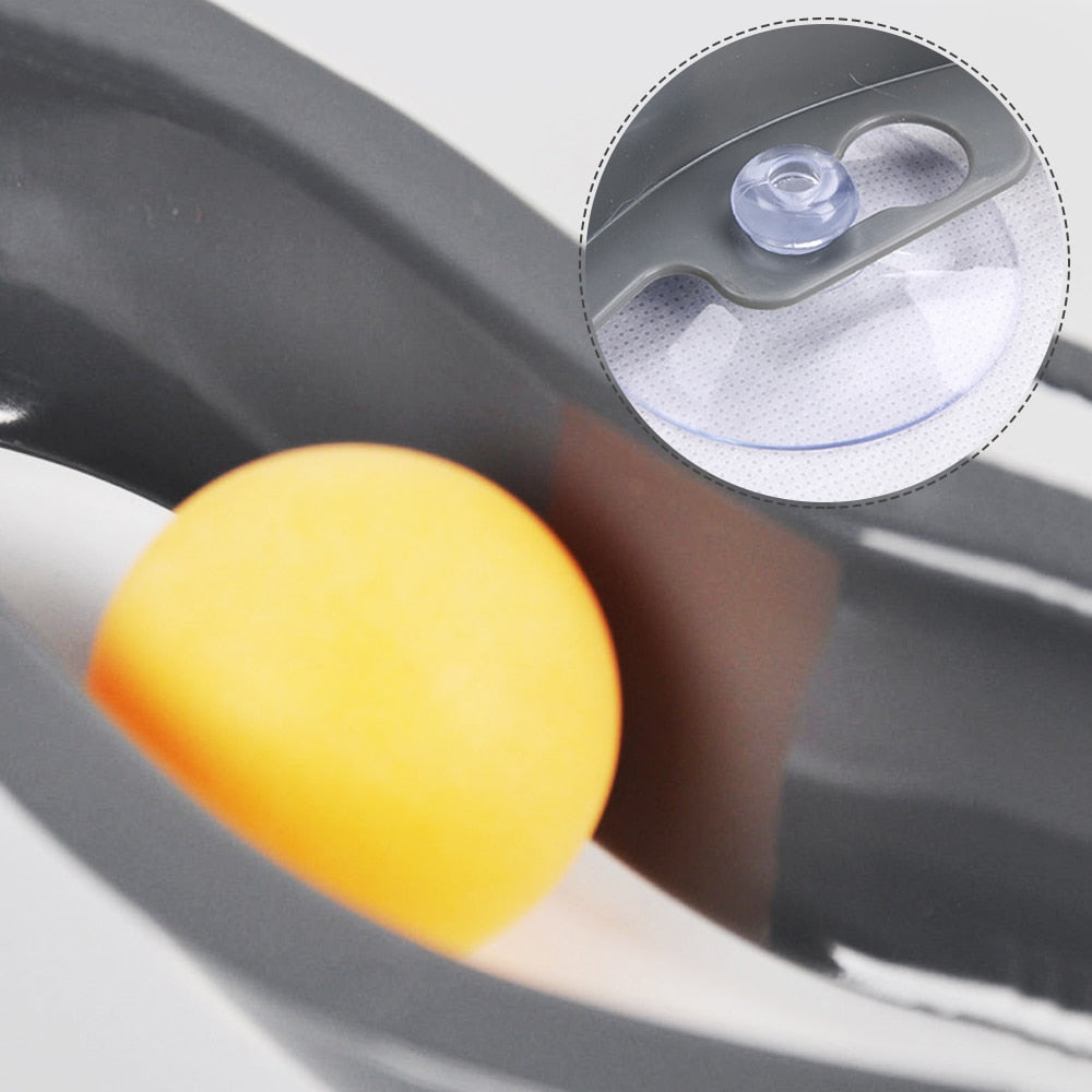 WINDOW MOUNTED TRACK BALL TOY FOR CATS