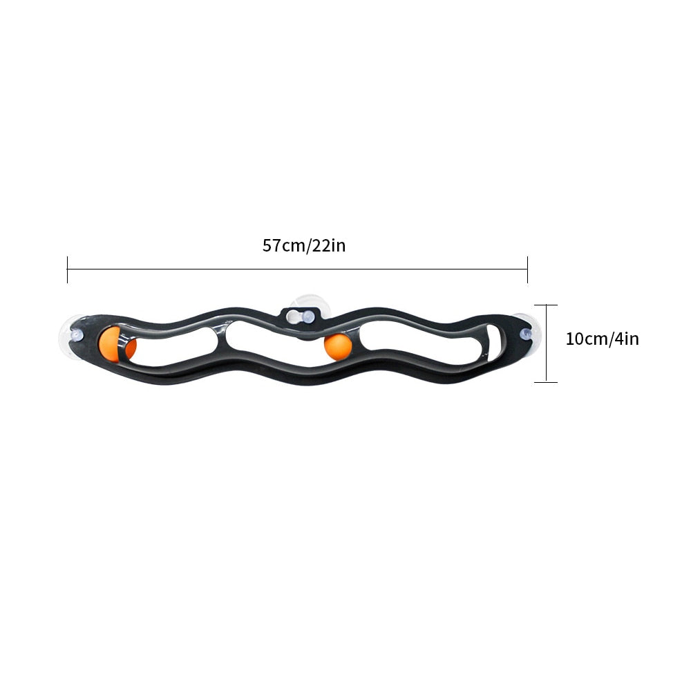 WINDOW MOUNTED TRACK BALL TOY FOR CATS